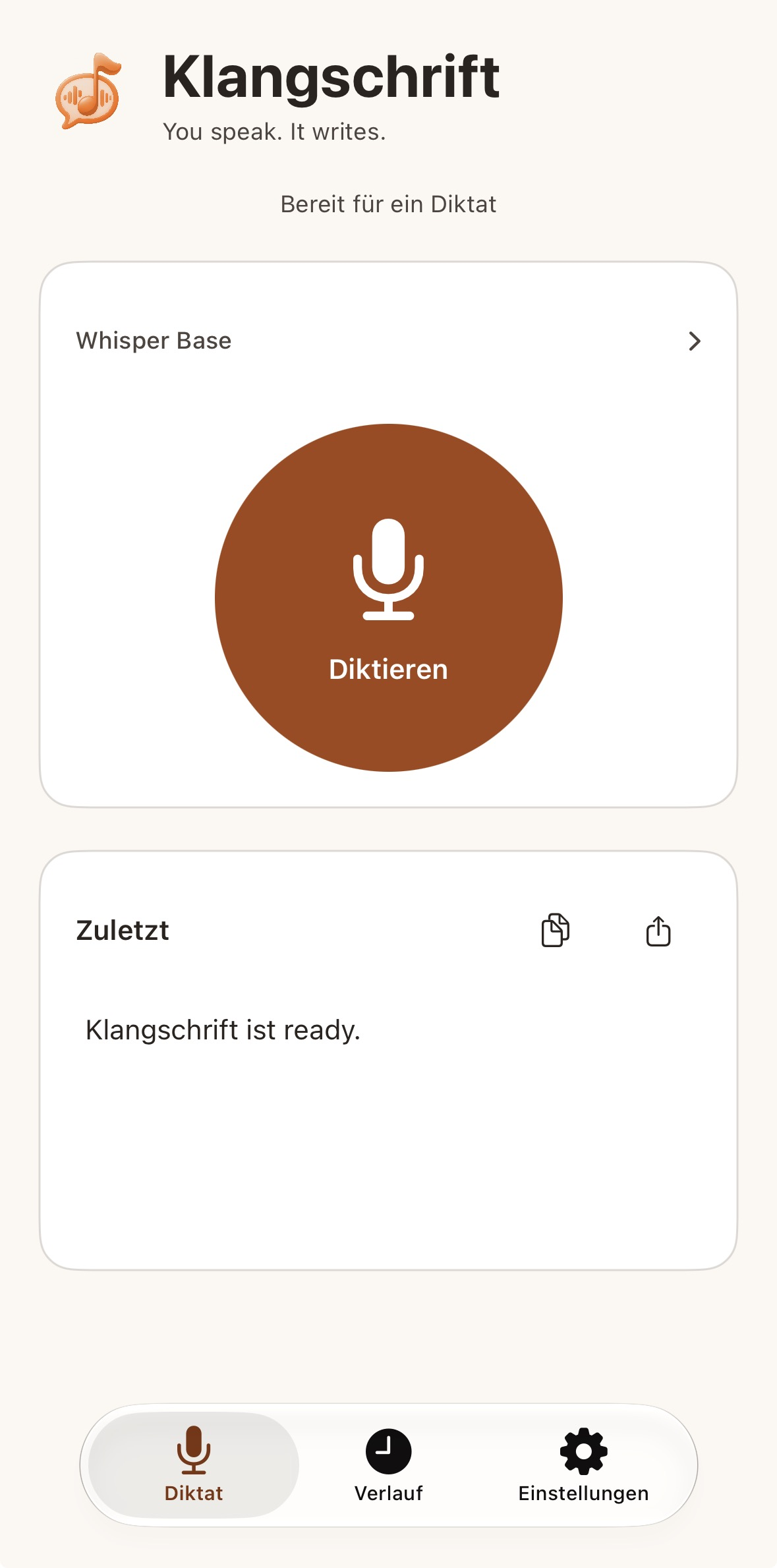 Klangschrift on iPhone